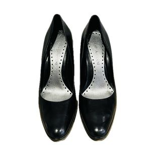 Sz.6.5-Classic Black Leather Pumps/Heels - ENZO ANGIOLINI